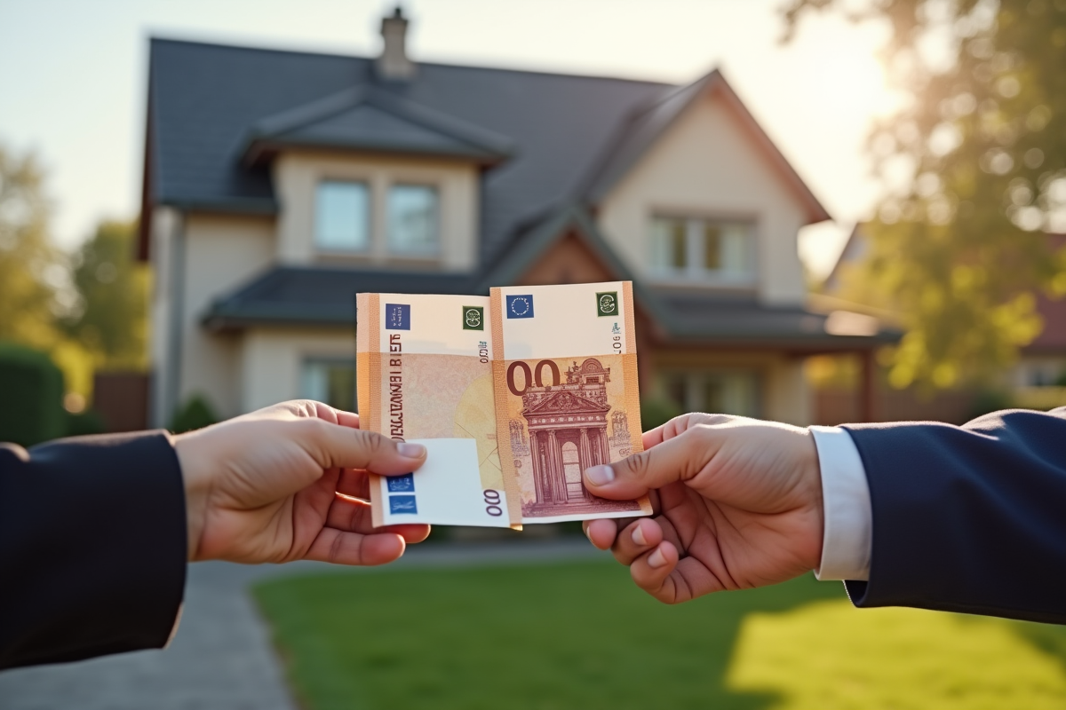 Main échangeant des billets d