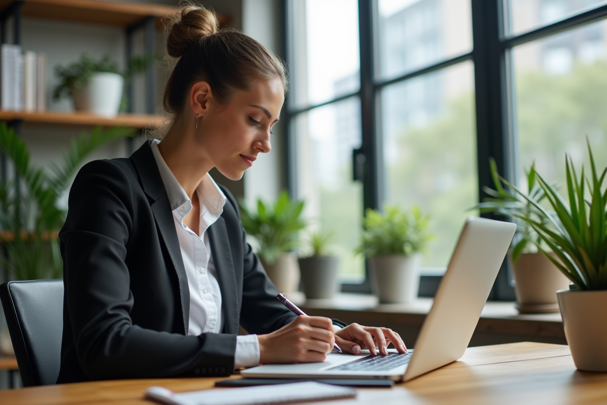 Jeune femme en tenue d