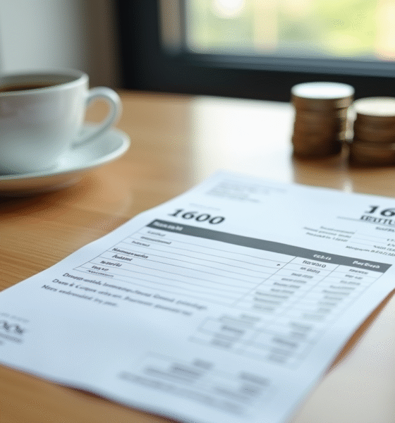 Fiche de paie avec salaire net de 1600 euros sur bureau moderne