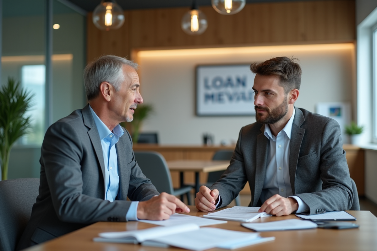 Conseiller bancaire et entrepreneur lors d